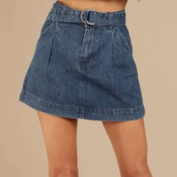 🆕 Free People Skirt Jade Belted - Picture 3 of 9